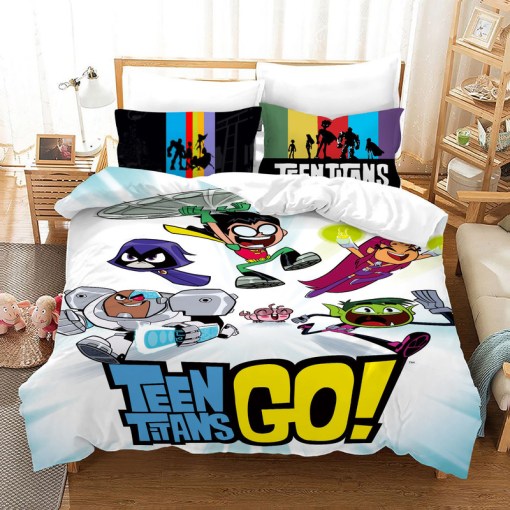 Teen Titans Go 24 Duvet Cover Pillowcase Home Decor 3D Bedding Set 2838