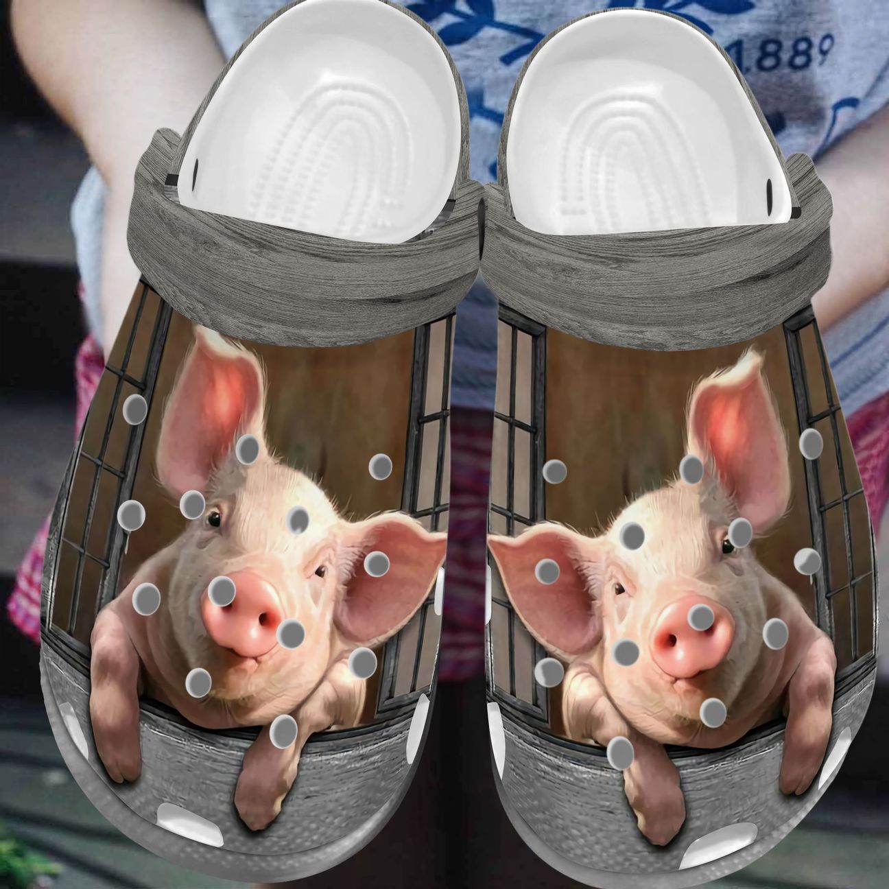 Pig Is Awesome Personalize Clog, Custom Name, Text, Fashion Style For Women, Men, Kid, Print 3D