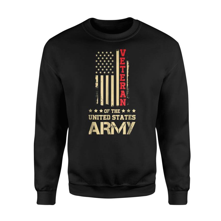 4th July Vintage Usa Flag Patriotic Army Veteran Sweatshirt