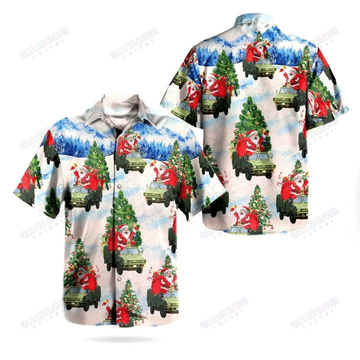 Funny Santa On Truck Hawaii Shirt Ha35261