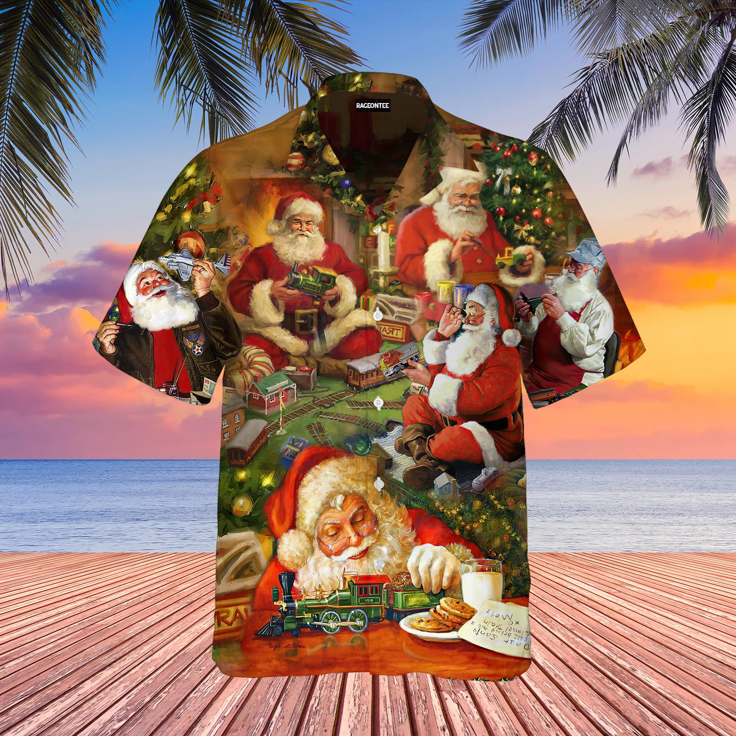 Santas Toy Workshop Hawaii Shirt Unisex Adult Ha65175