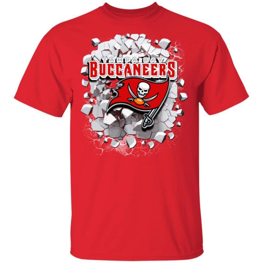 Colorful Earthquake Art Tampa Bay Buccaneers T-Shirt