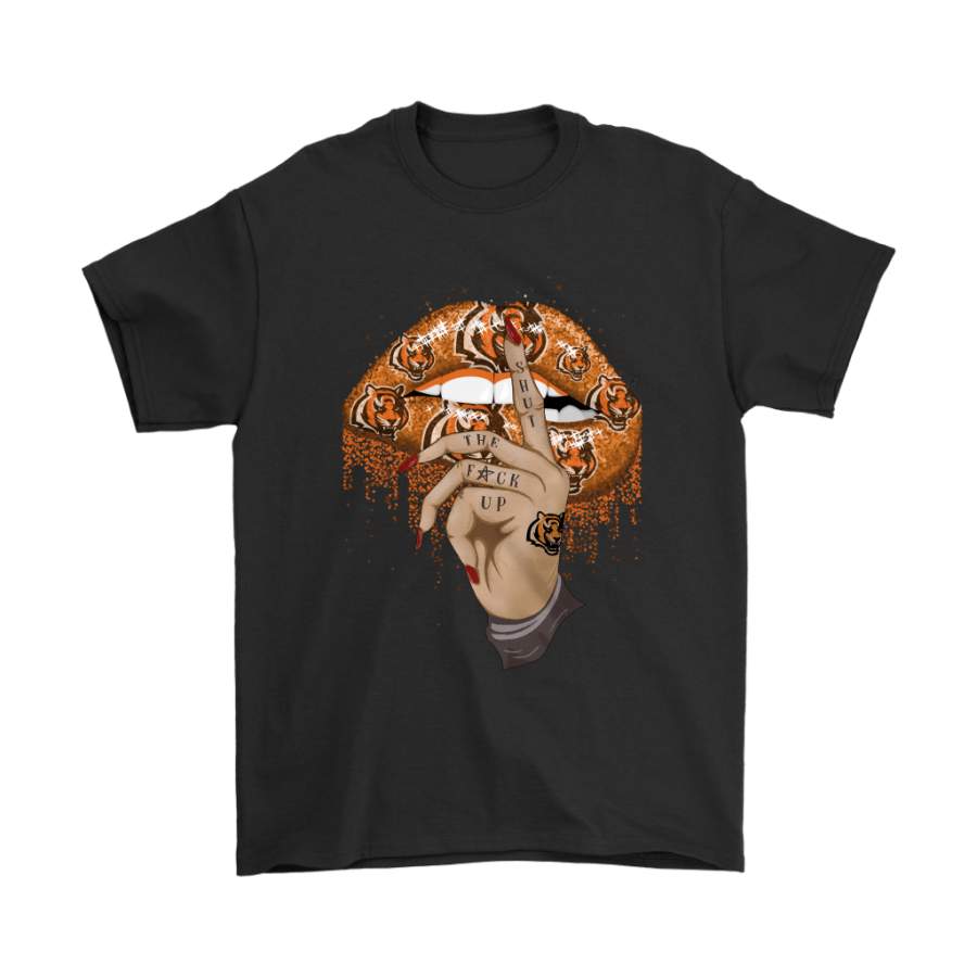 Shut The Fuck Up Fingers Tattoo Glossy Lips Cincinnati Bengals Shirts