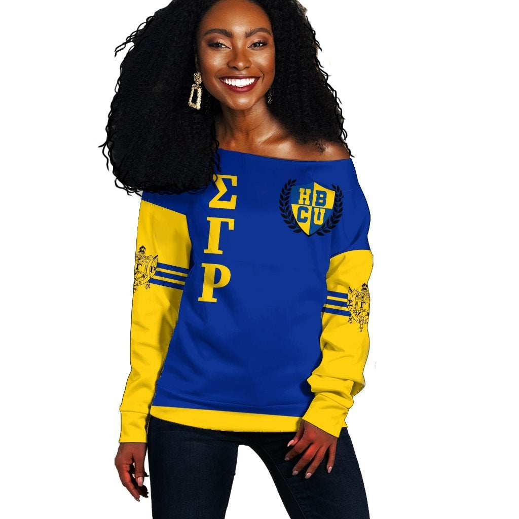 Greek Life Sweatshirt – Sigma Gamma Rho Hbcu Graduation Offshoulder