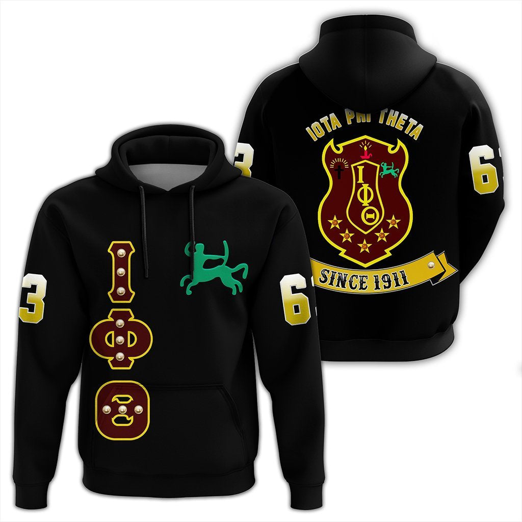 Greek Life Hoodie – Iota Phi Theta Crystal Black Pullover