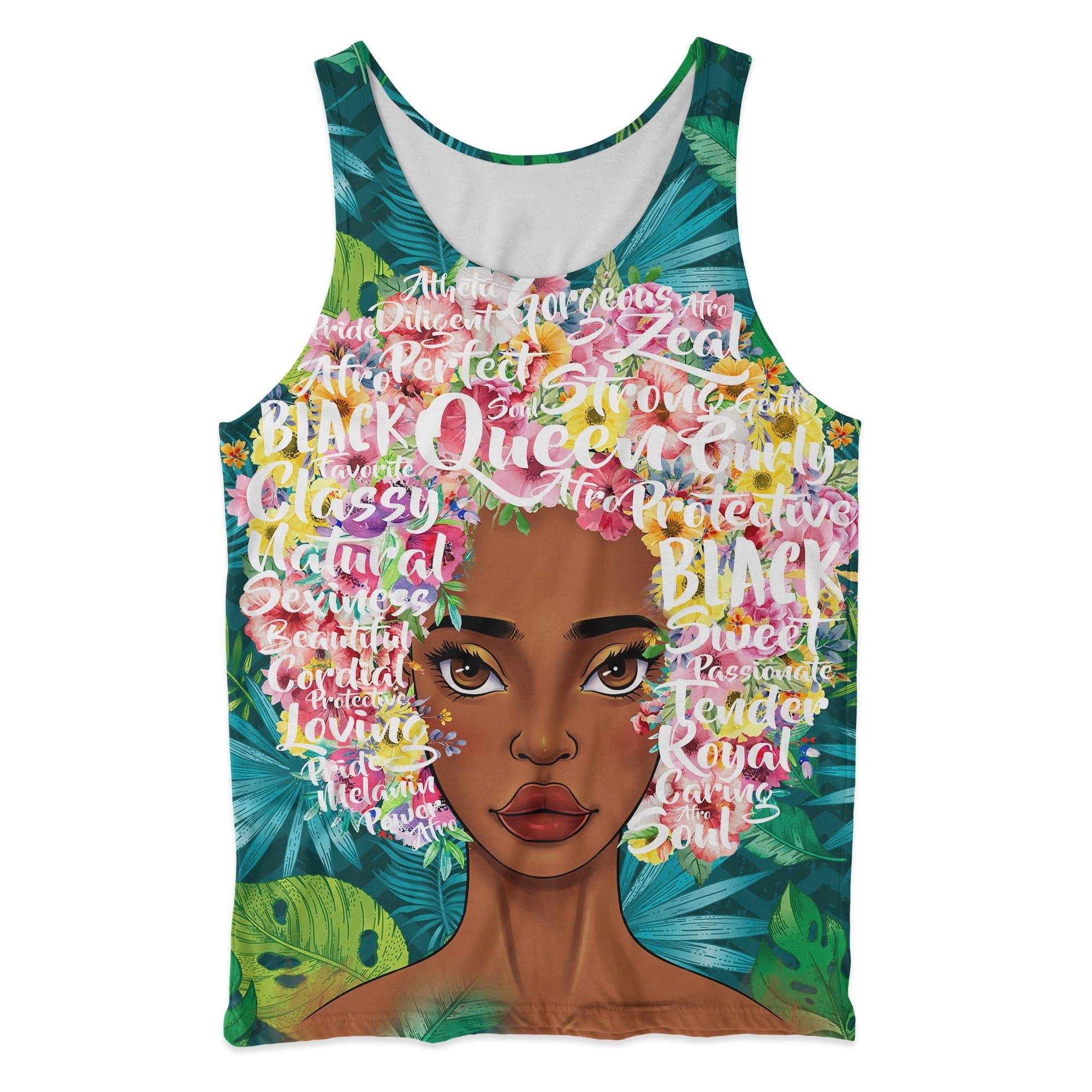 Africa Tank Top – Black Girl Floral Men’S Tank Top J5