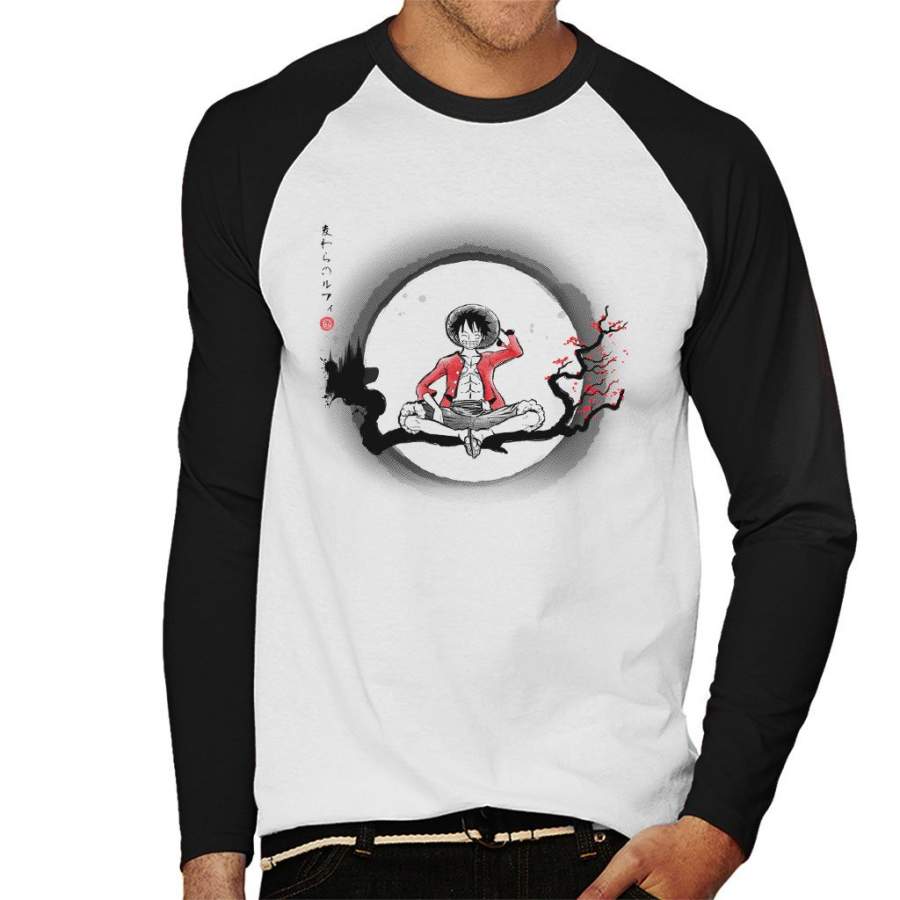 One Piece Straw Hat Pirate Men’s Baseball Long Sleeved T-shirt