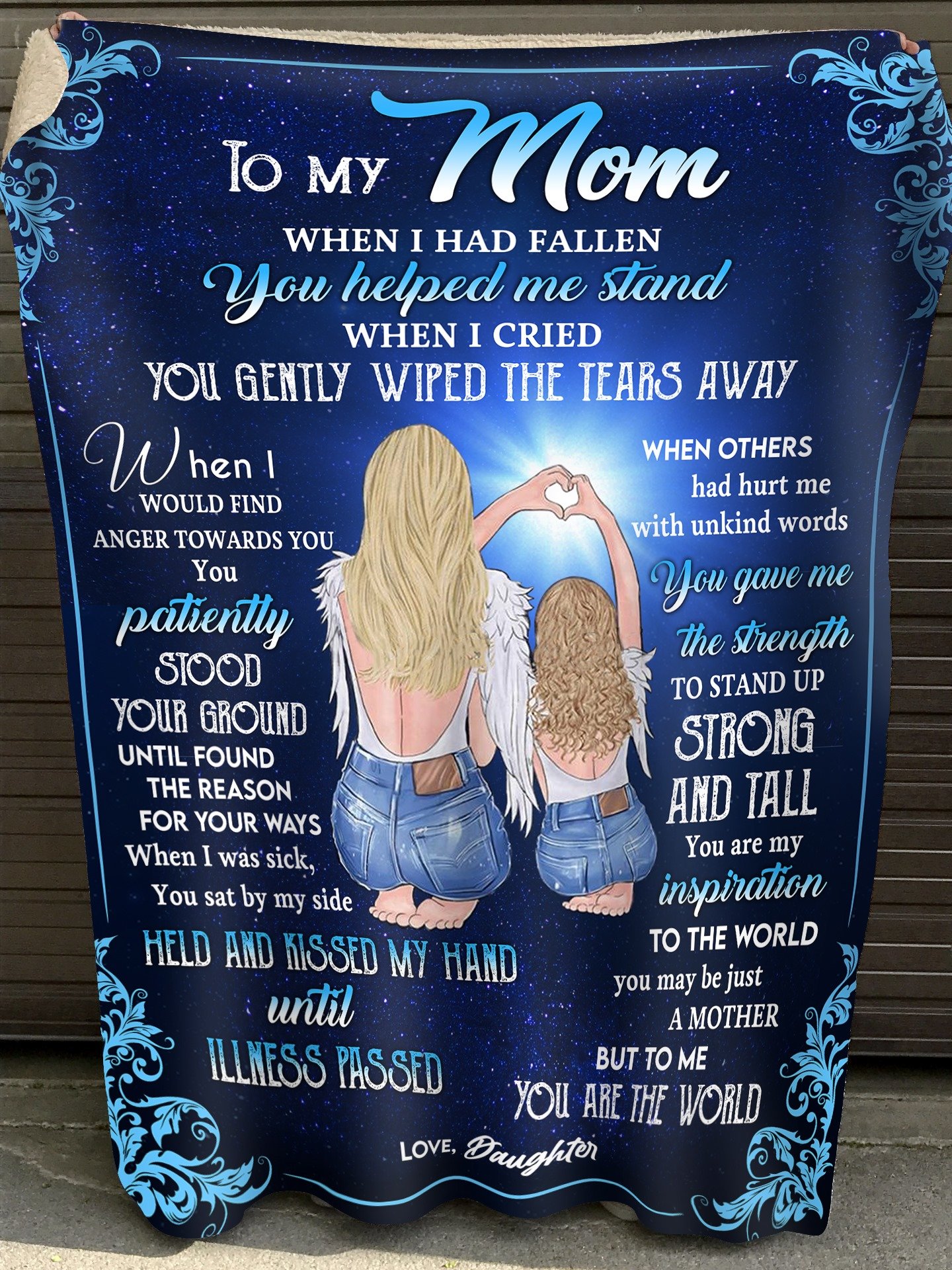 You Helped Me Stand Fleece Blanket – Quilt Blanket, Best Mother’s Day Gift Ideas, Mother’s Day Gift From Daughter To Mom, Home Decor Bedding Couch Sofa Soft and Comfy Cozy