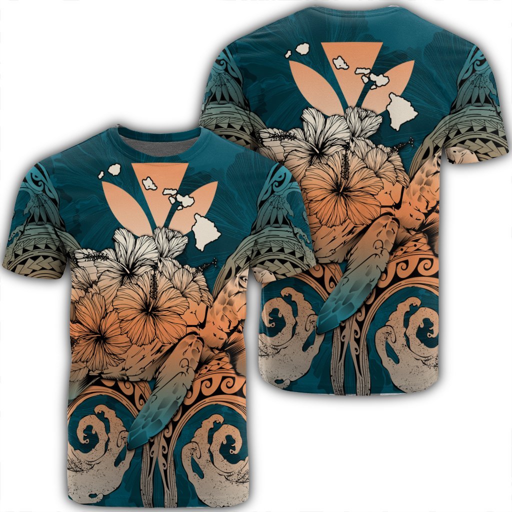 Hawaiian Turtle Wave Polynesian Hey Style Orange Ah Ha99488