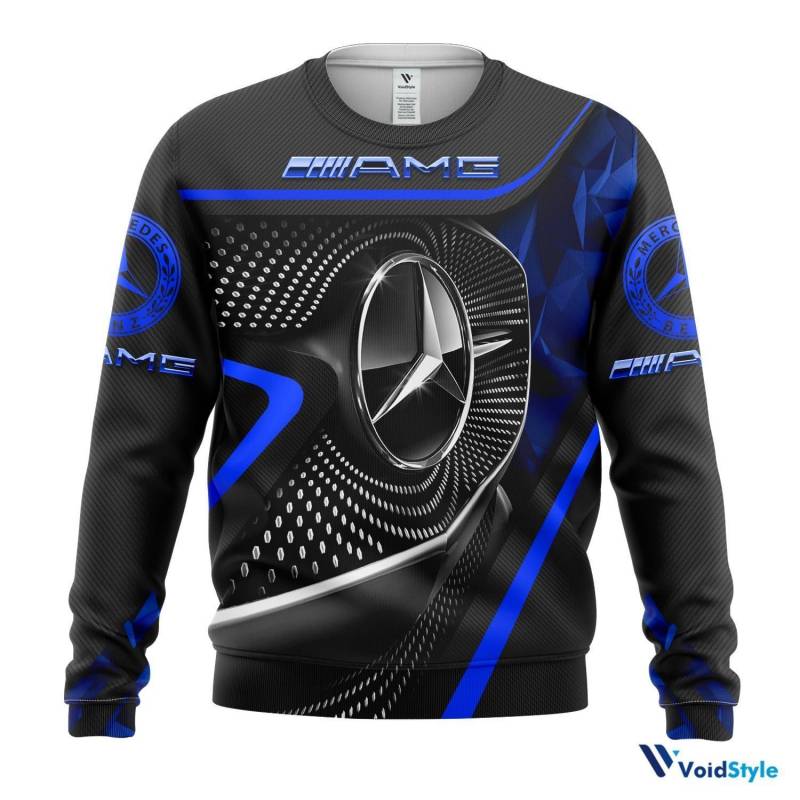 Mercedes-AMG Blue Cars 3D Hoodie Full Print Cool Graphic Design