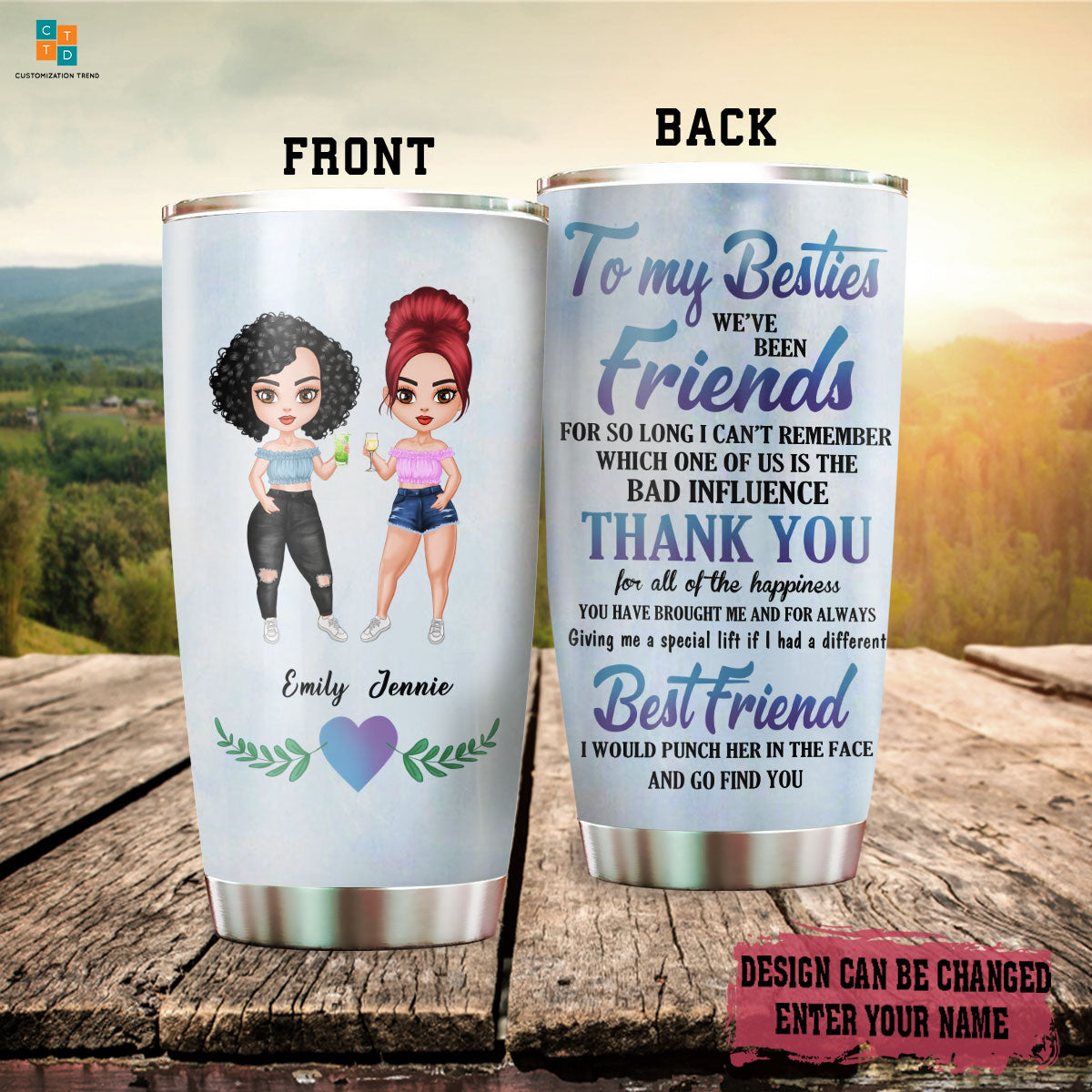 Personalized To My Besties Friends We’Re Been Friends Stainless Steel Tumbler, Custom Friends Stainless Steel Tumbler