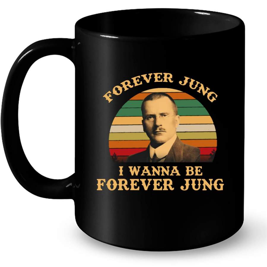 Forever Jung I Wanna Be Forever Jung, Classic Vintage – Full-Wrap Coffee Black Mug