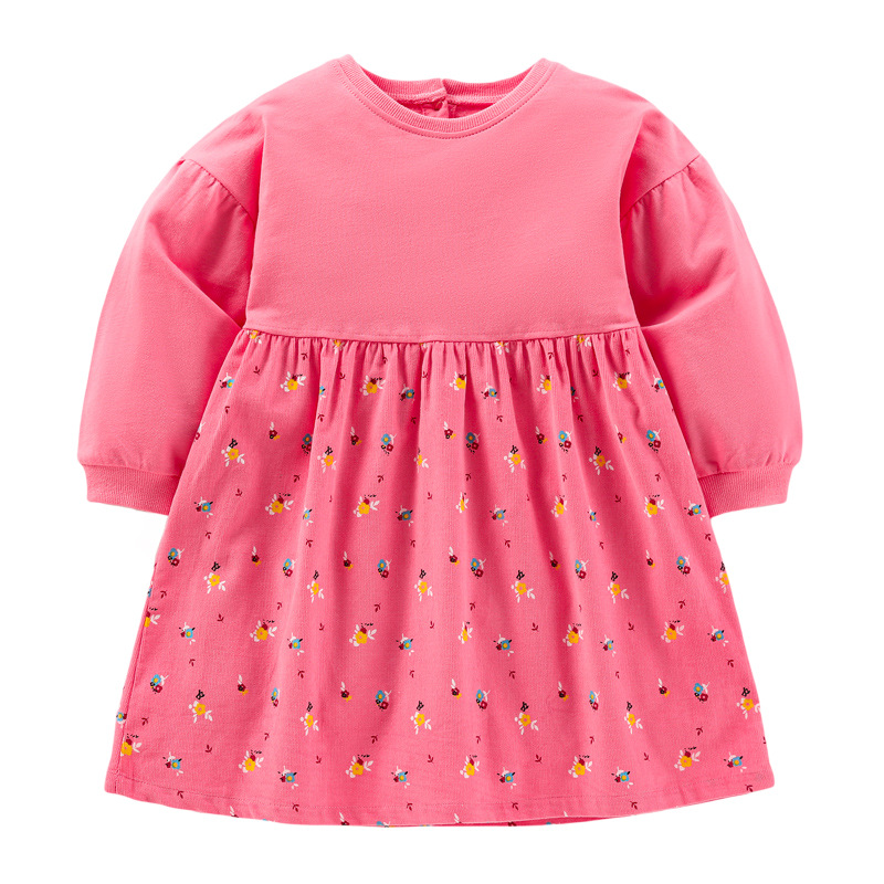 2022 Baby Girls Autumn Casual Dresses Cotton Long Sleeves Flower Kids Dresses for Girls Kids Clothes 2-7 Year Girls Clothes alx