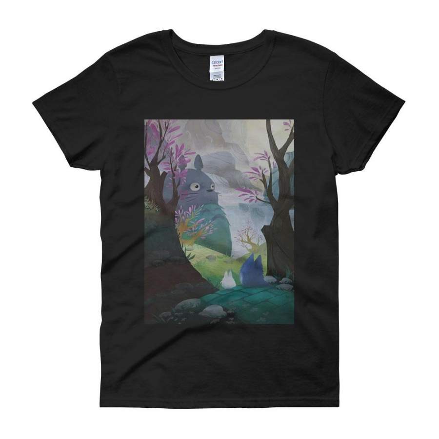 Totoro Shadow Painting Art Women'S T Shirt