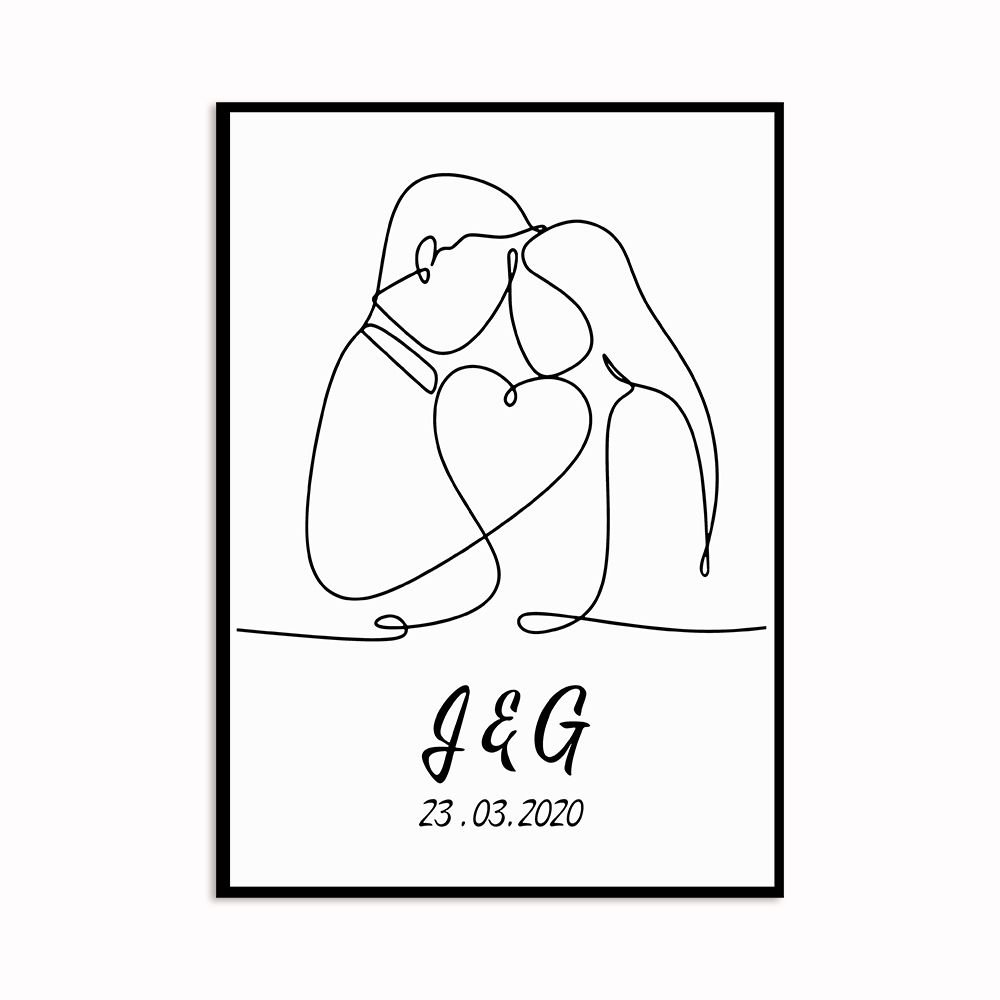 Custom Personalized name Valentine’s day wall prints poster gift ideas for room him boyfriend husband her girlfriend wife couple – Couple Love TY1712 – Sharkscustom