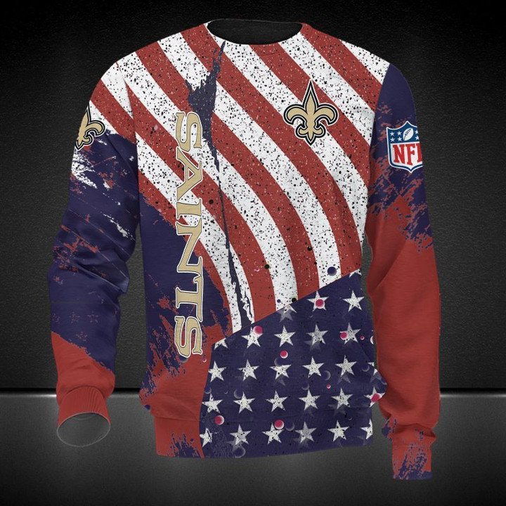 New Orleans Saints American Flag Duty Gift For Fan Ugly Wool Sweater Christmas