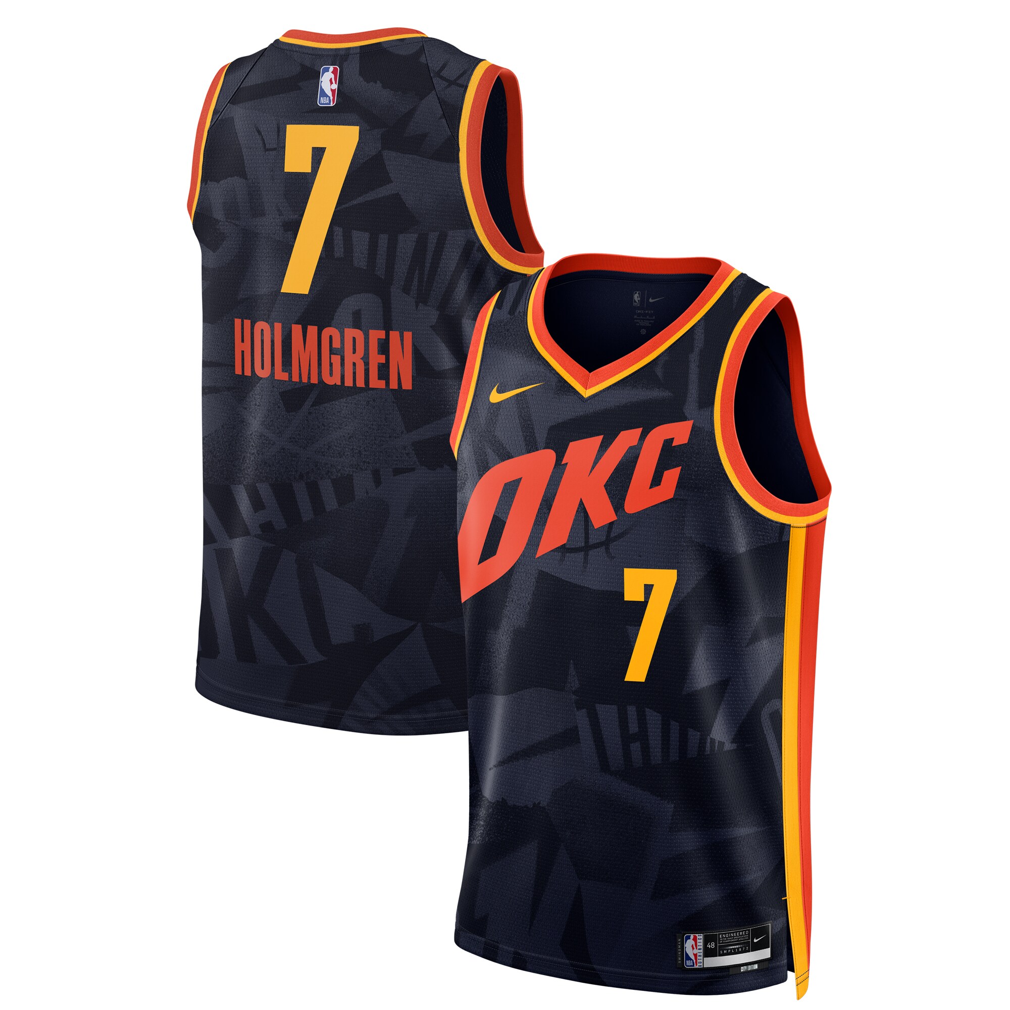 Chet Holmgren Oklahoma City Thunder Unisex 2023/24 Swingman Jersey – Navy – City Edition