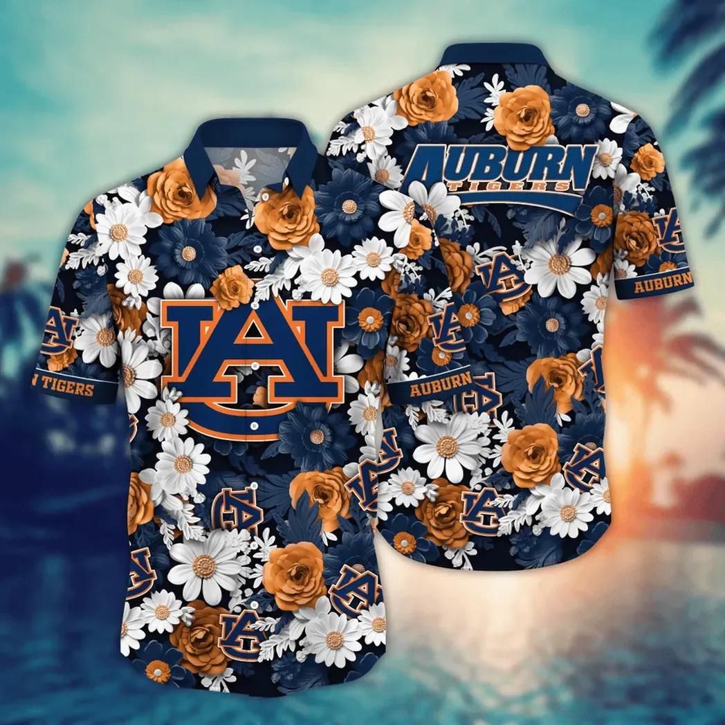 Auburn Tigers Ncaa Flower Aloha Hawaiian Shirt 6, Ncaa Hawaiian Shirt