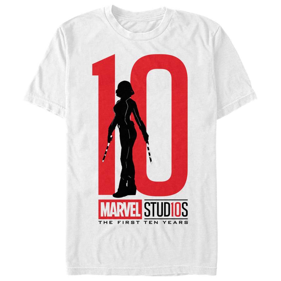 10 Anniversary Black Widow White T-Shirt