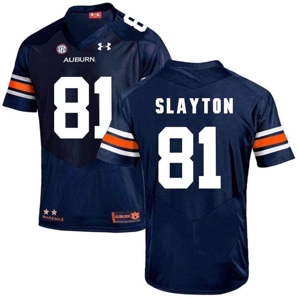 Auburn Tigers Navy Darius Slayton Football Player Performance 3D Jersey