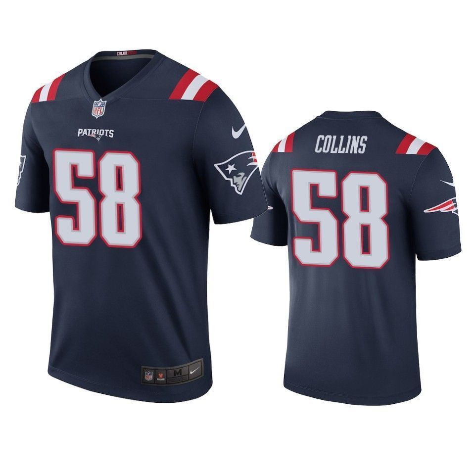 New England Patriots Jamie Collins Navy Color Rush Legend 3D Jersey