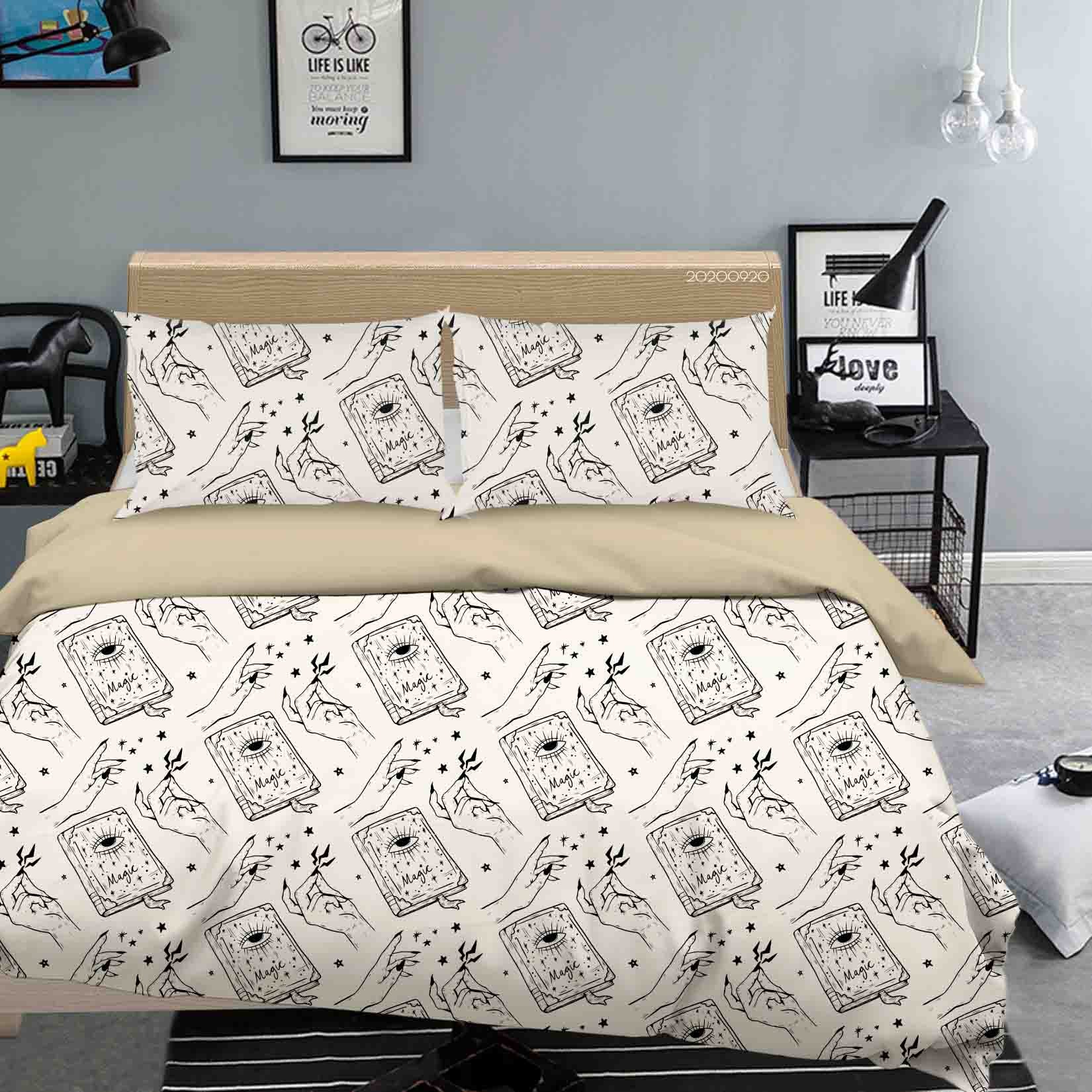 3D Hand Drawn Halloween Pattern Collection Quilt Cover Set Bedding Set Duvet Cover Pillowcases Wj 9181