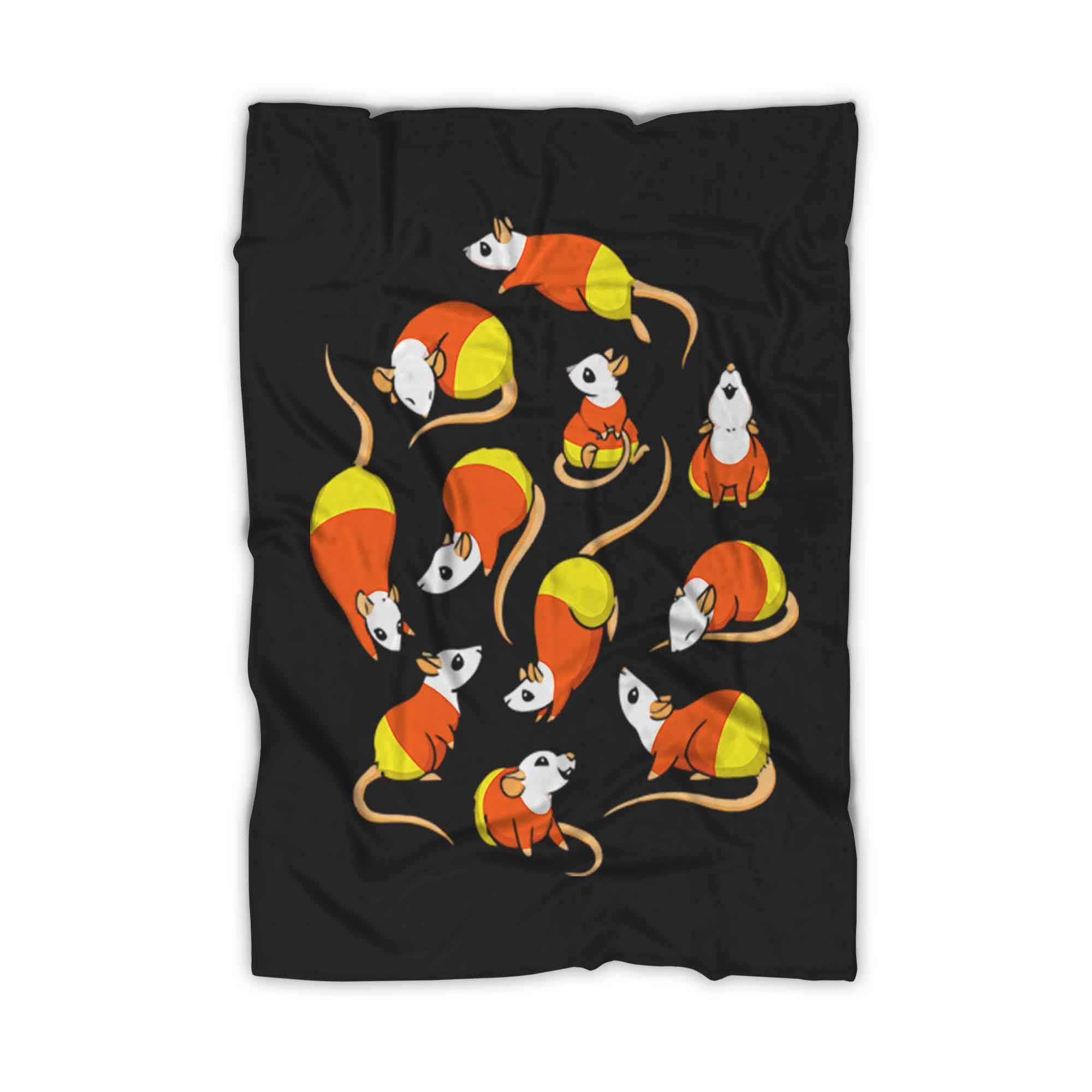 Candy Corn Rats Fleece Blanket