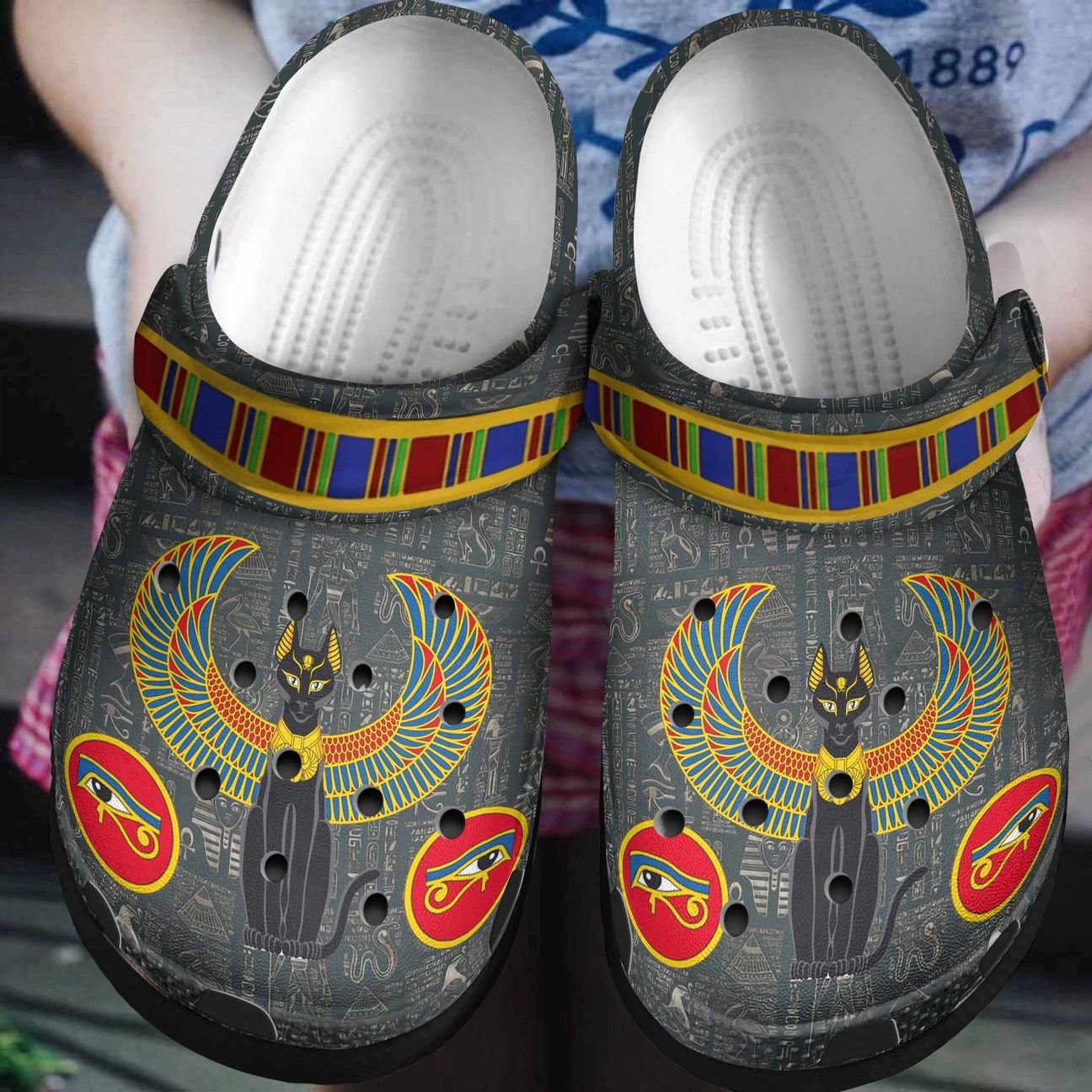 Cat Personalized Clog, Custom Name, Text, Color, Number Fashion Style For Women, Men, Kid, Print 3D Egypt Cat