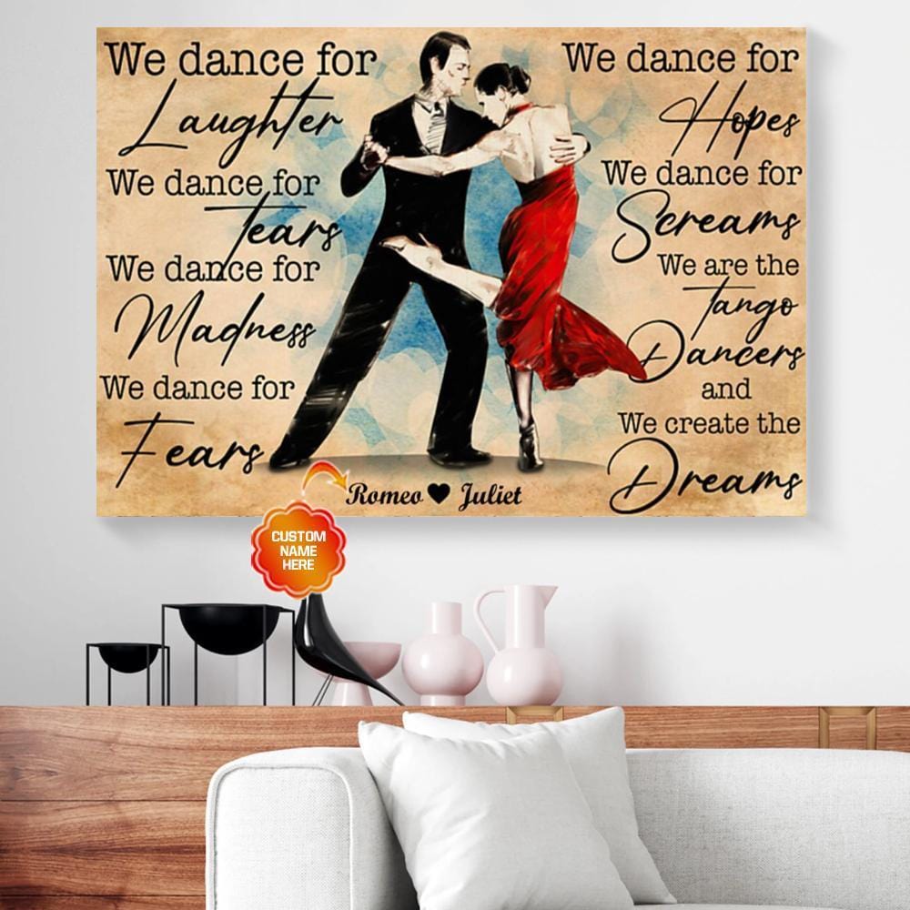 Canvas Art Prints We Dance For Laughter Tango Horizontal Canvas Wall Art Elegant Wall Art Home Decoration