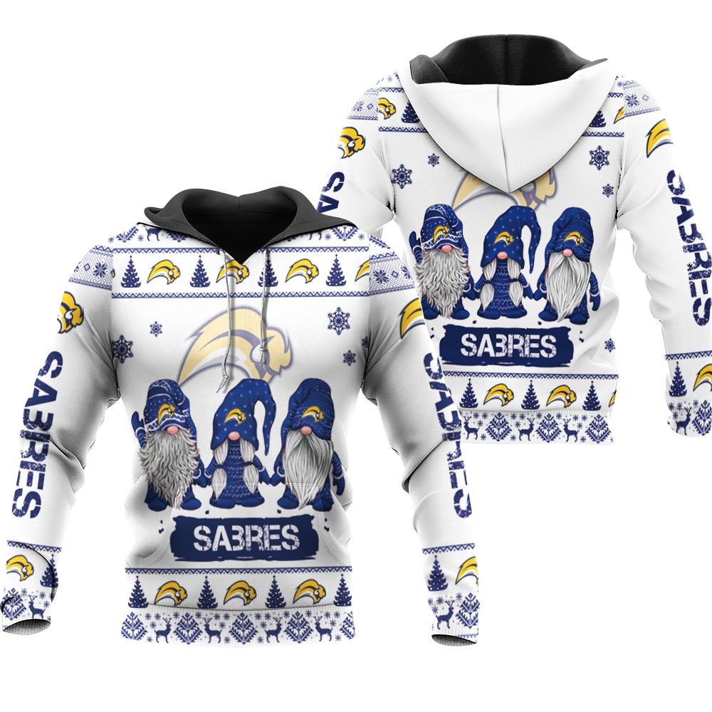 Christmas Gnomes Buffalo Sabres Ugly Sweatshirt Christmas 3D Hoodie