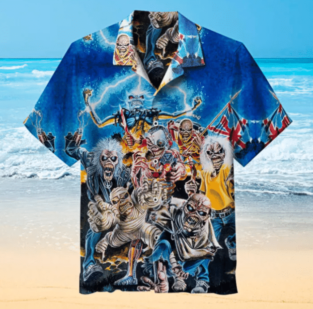 Iron Maiden 2 For Man And Woman Print Short Sleeve Hawaii Shirt Ha46760