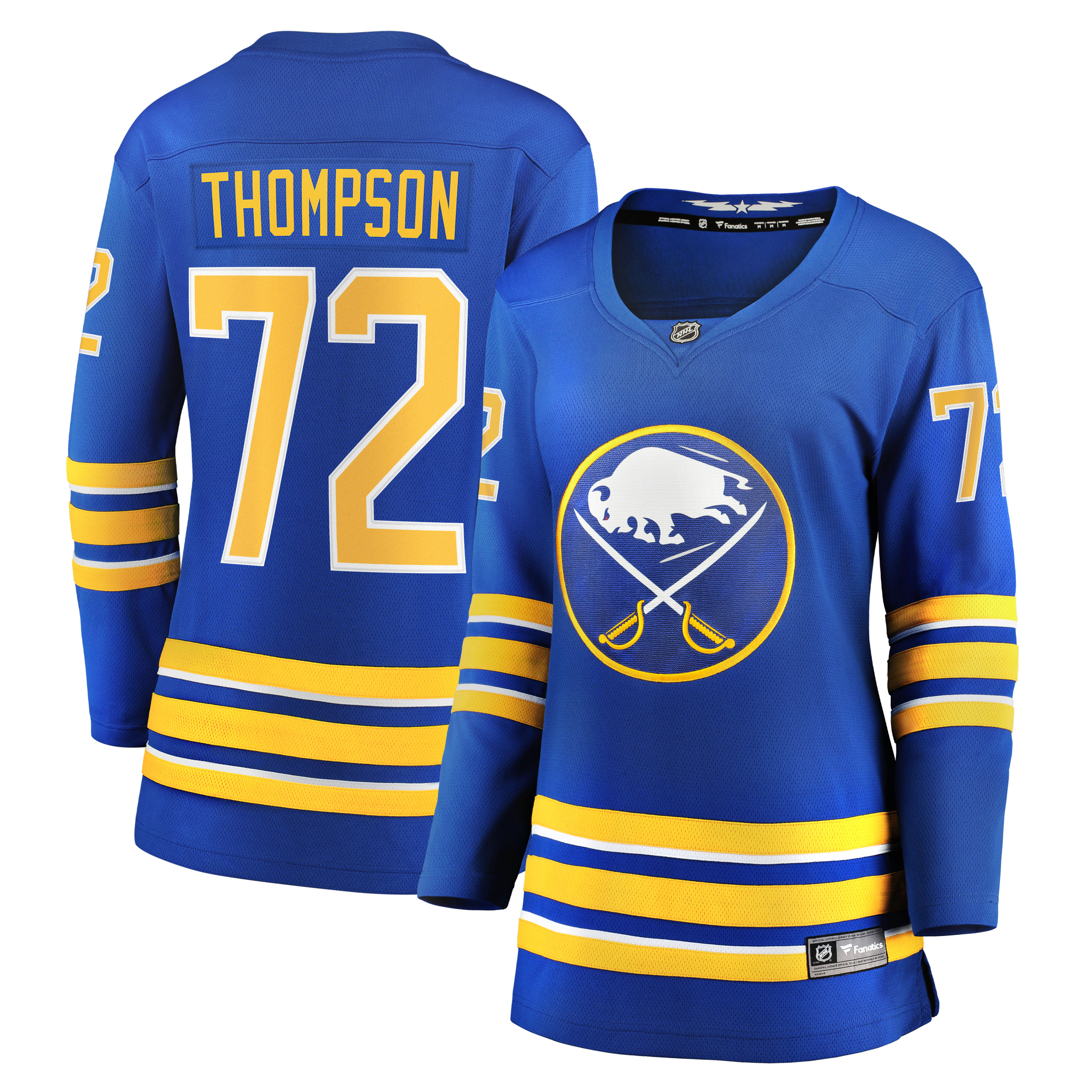 Women's Buffalo Sabres Tage Thompson Royal Home Breakaway Player Jersey