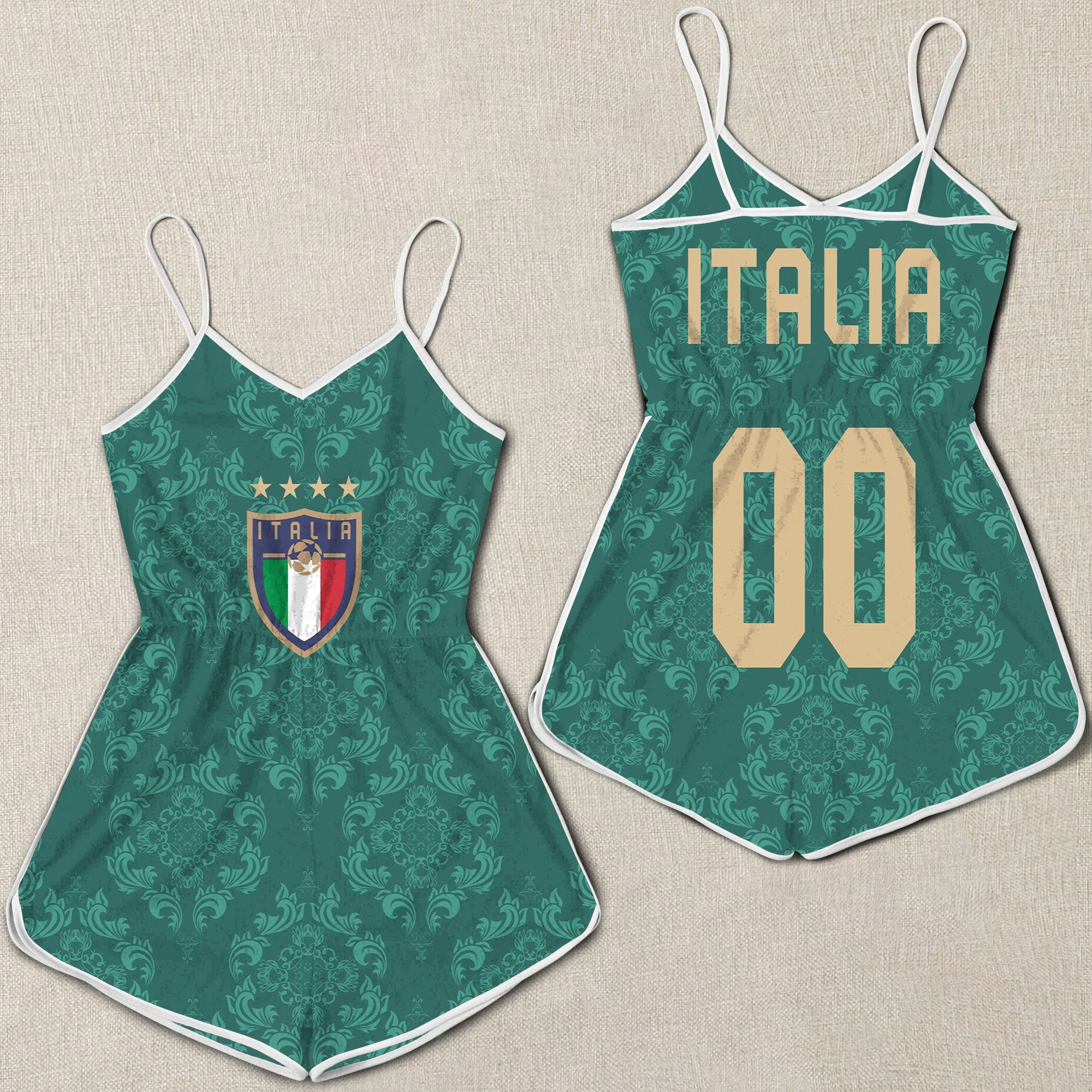 (Custom) Italia New Style Women Rompers Soccer A27