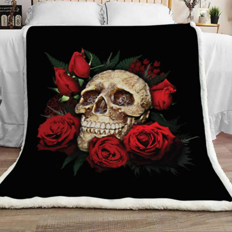 Skull Sherpa Blanket JR0902 81O57