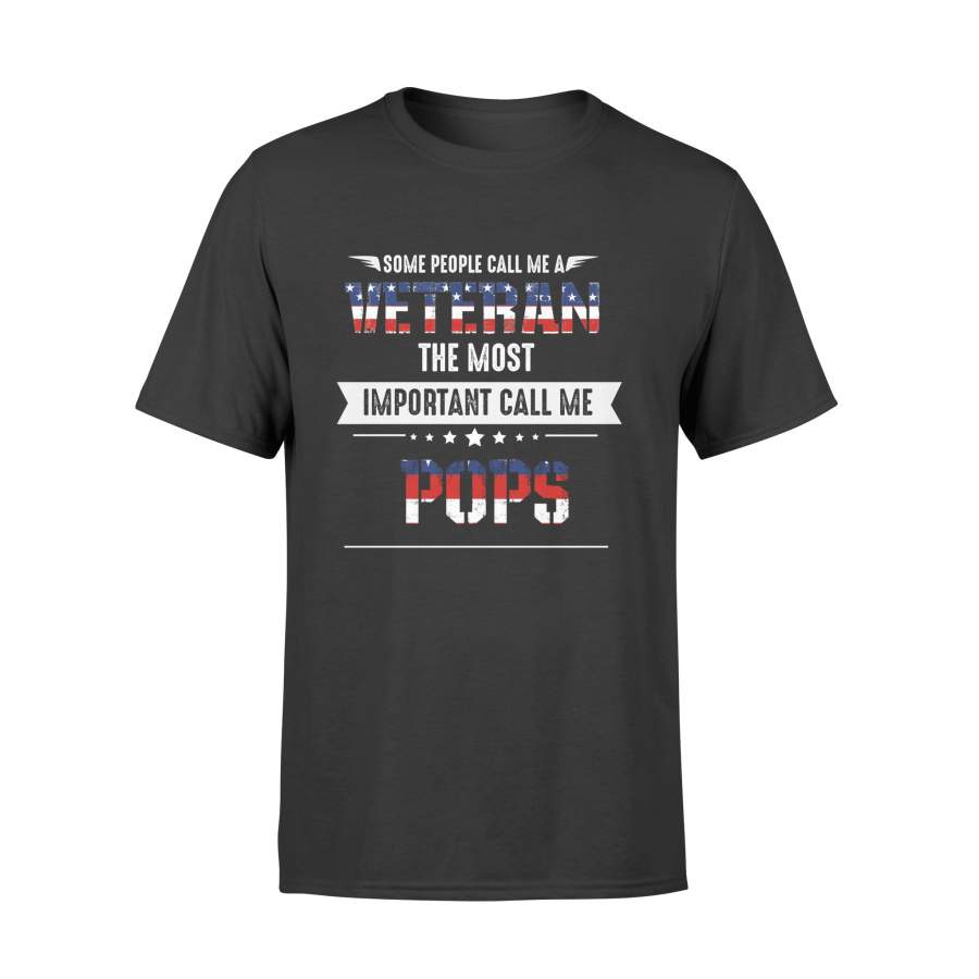 YOLOstuff Some people call me a veteran the most important call me POPS T-shirt