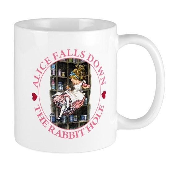 Alice Falls Down The Rabbit Hole Mug