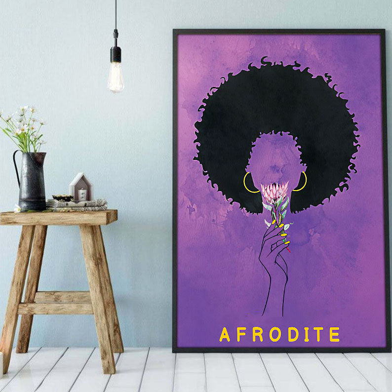 Modern African Canvas Art Beautiful Afrocentric Poster Print Praying Queen Black Men Beautiful Wall Canvas