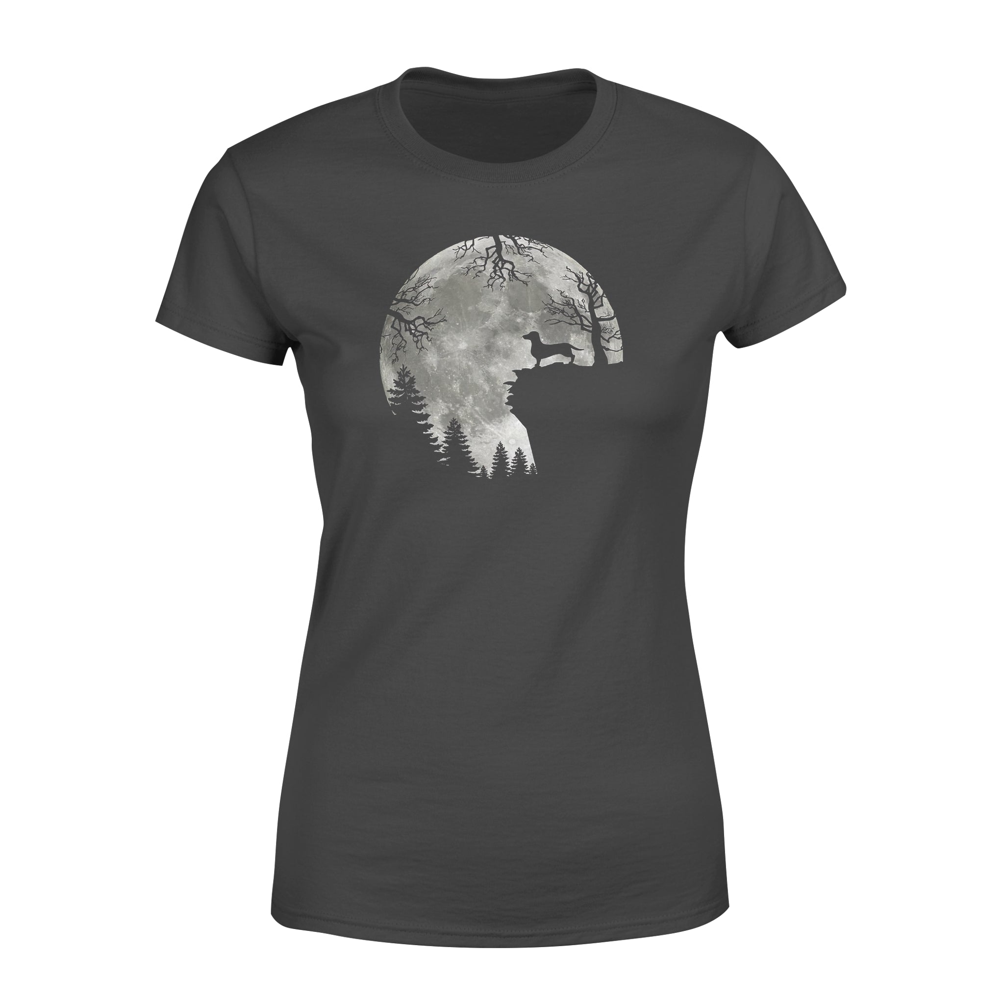 Moon Dachshund Forest – Premium Women’s T-shirt