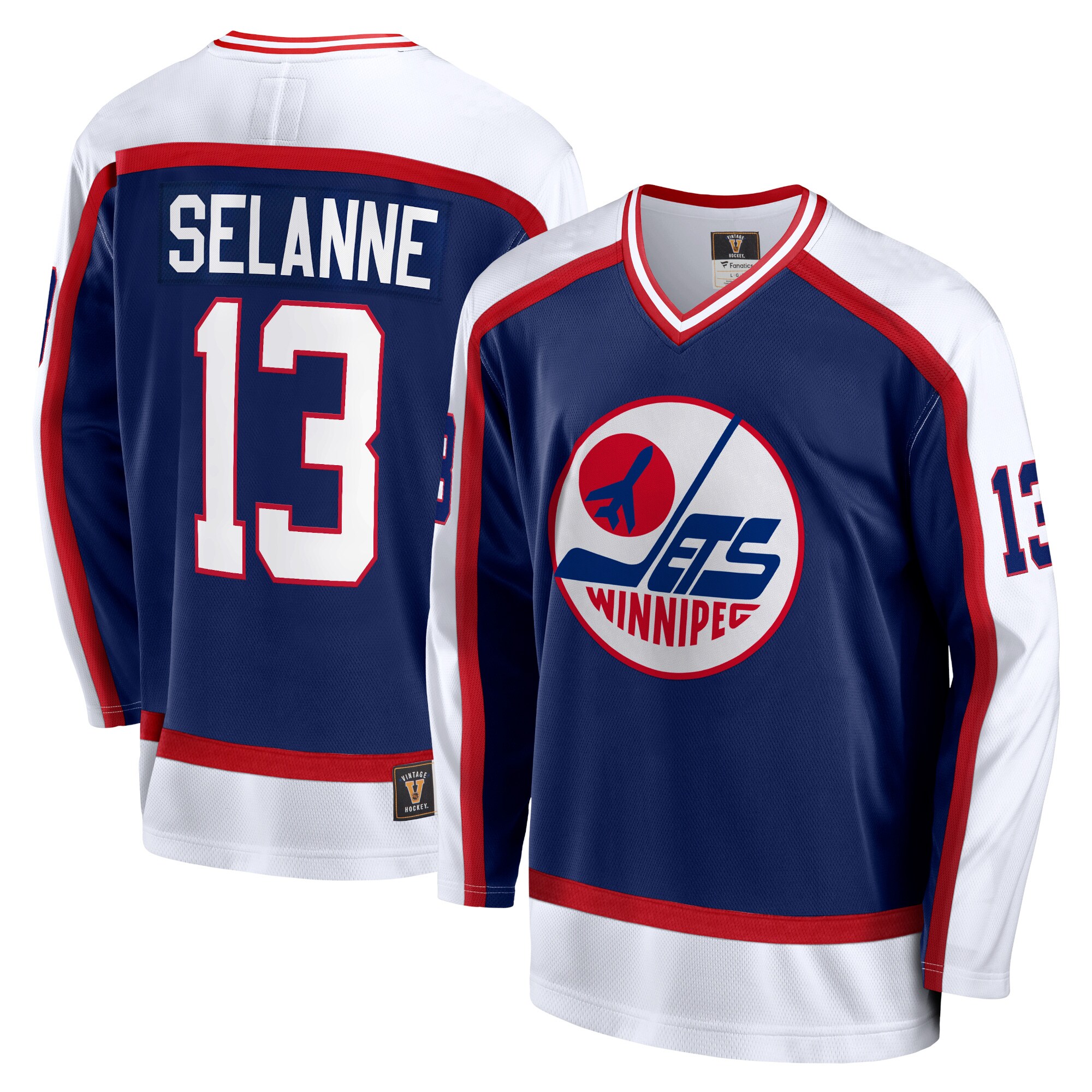 Men's Winnipeg Jets Teemu Selanne Navy Breakaway Retired Player Jersey