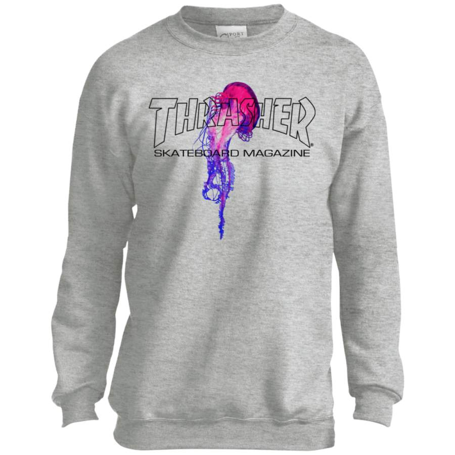 Thrasher Magazine Atlantic Drift White Youth Crewneck Sweatshirt