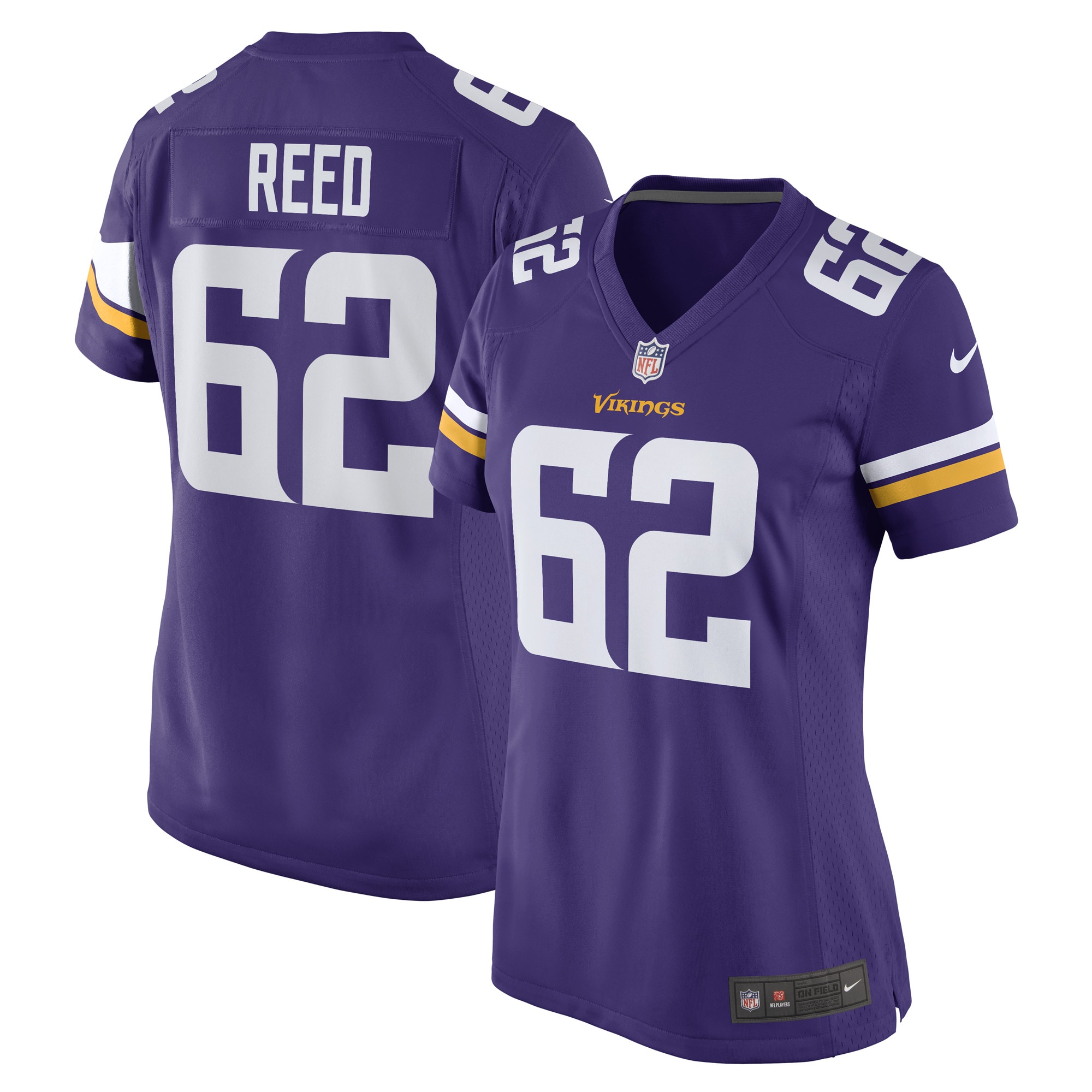 Chris Reed Minnesota Vikings Women's Game Player Jersey – Purple