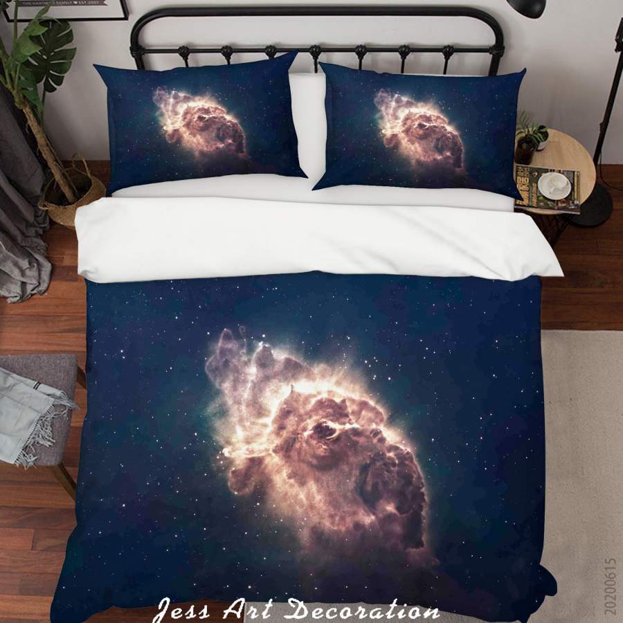 3D Nebula Space Universe Quilt Cover Set Bedding Set Duvet Cover Pillowcases SF87