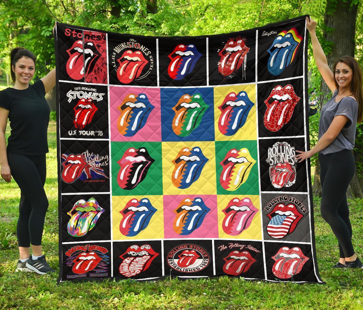 Rolling Stone Sexy Lips Quilt Blanket Gift For Fan Nd19