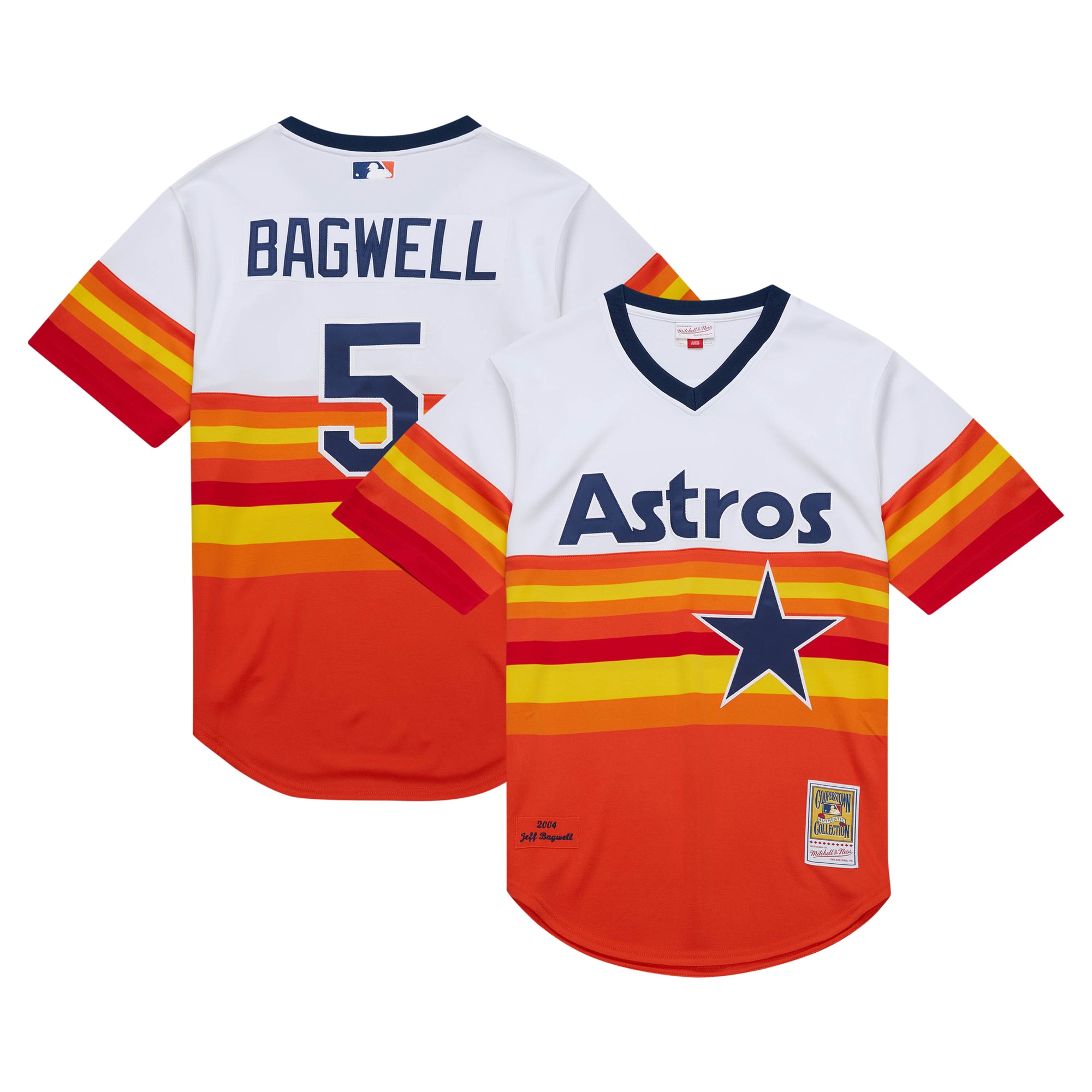 Jeff Bagwell Houston Astros Mitchell & Ness 2004 Cooperstown Collection Authentic Throwback Jersey – White