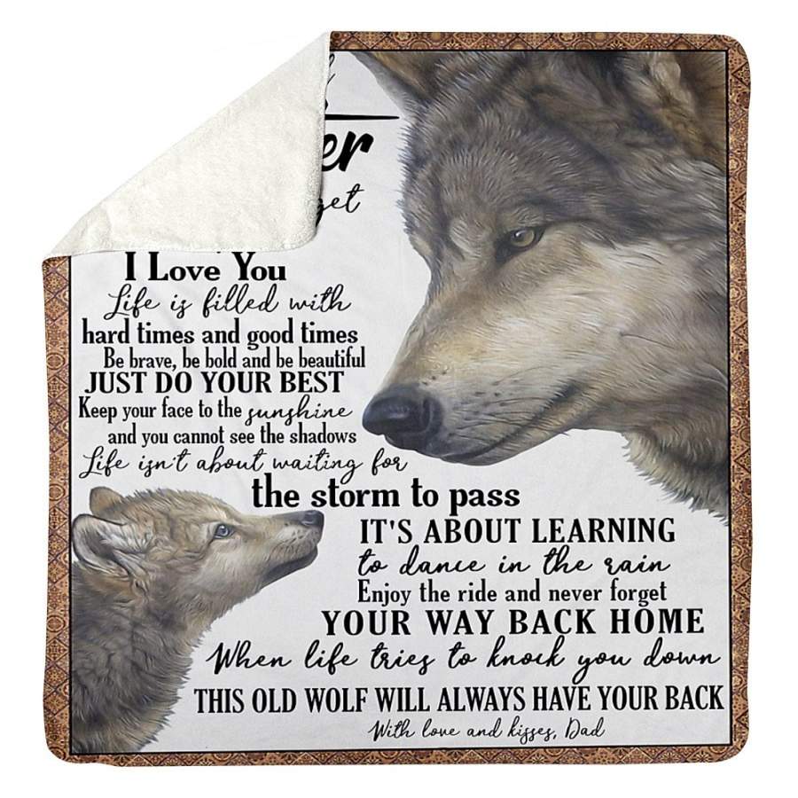 Dad To Daughter Never Forget That I Love You Sherpa Blanket