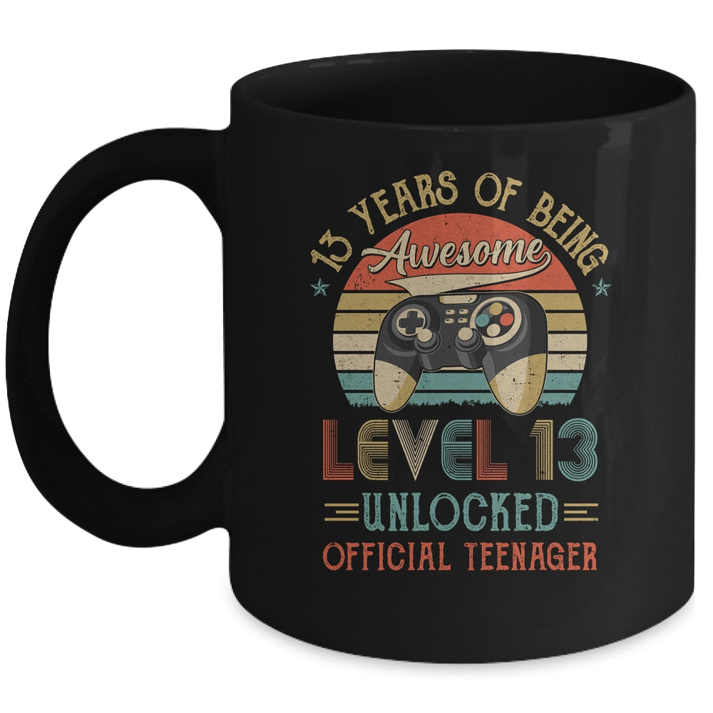 13Th Birthday Boy Official Teenager Level 13 Unlocked Game Mug