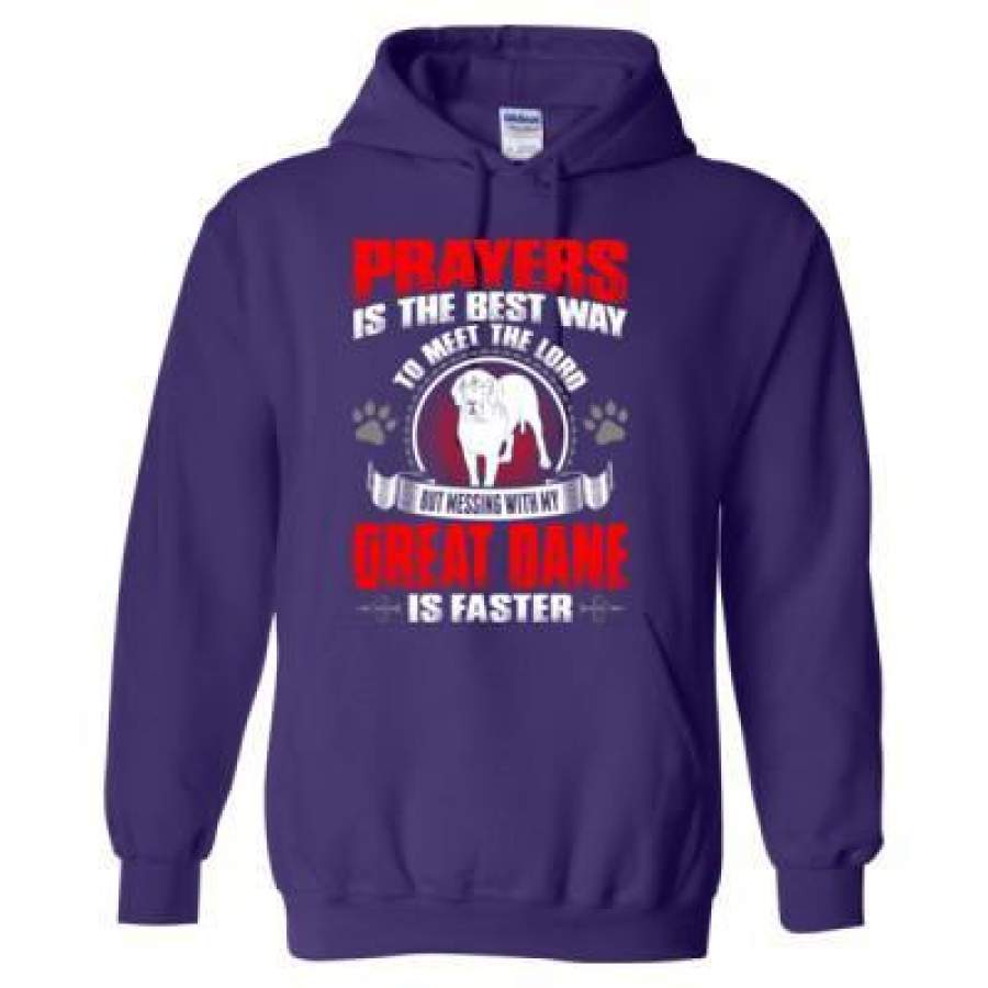 AGR Prayers Is The Best Way To Meet The Lord But Messing With My Great Dane Is Faster – Heavy Blend™ Hooded Sweatshirt