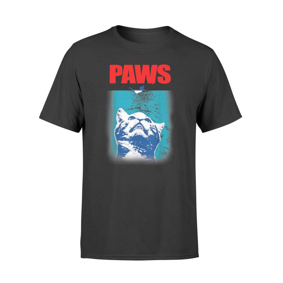 Paws Parody T-Shirt for Cat Kitten Shark Shirt – Standard T-shirt