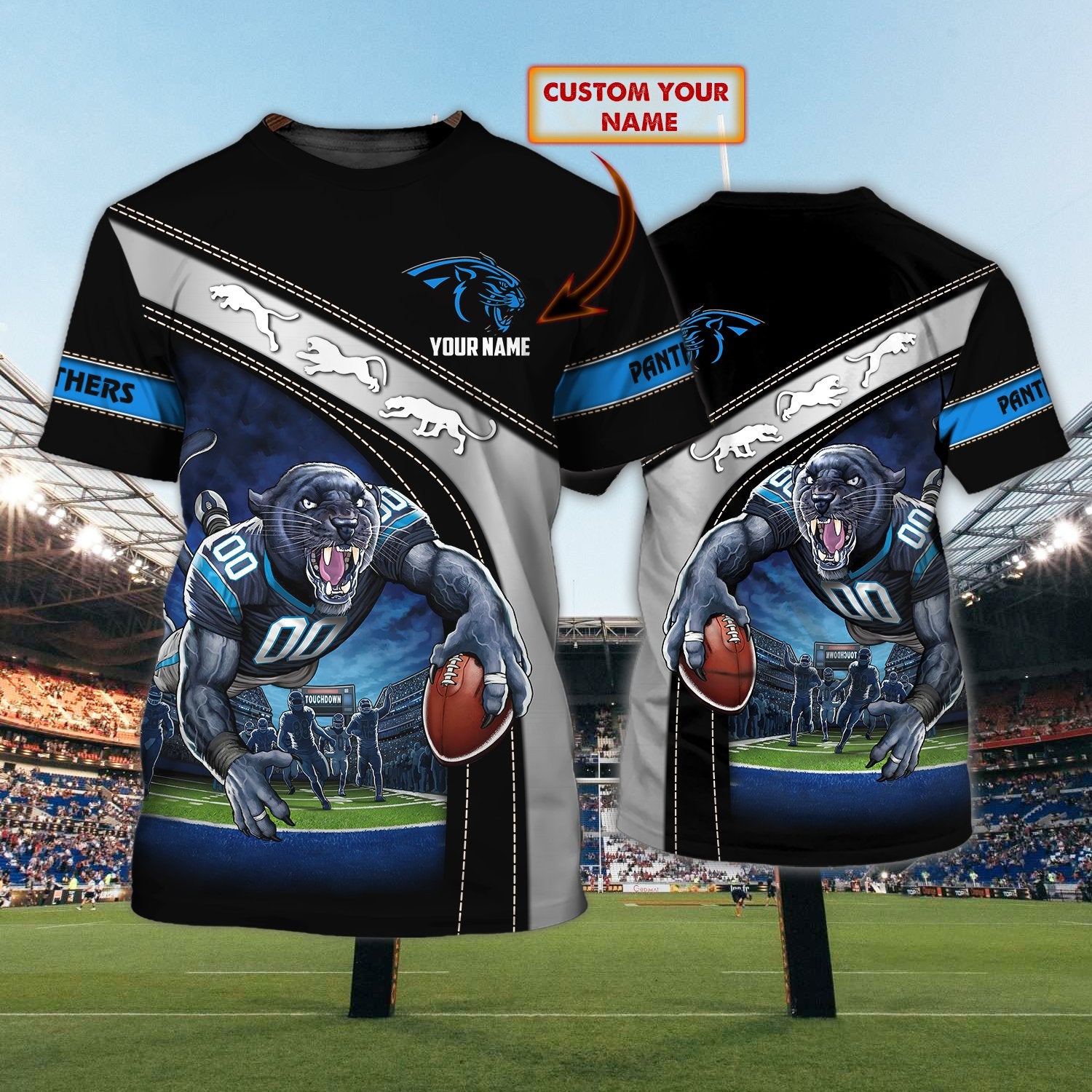 Carolina Panthers- Personalized Name 3D Tshirt – Nvc97