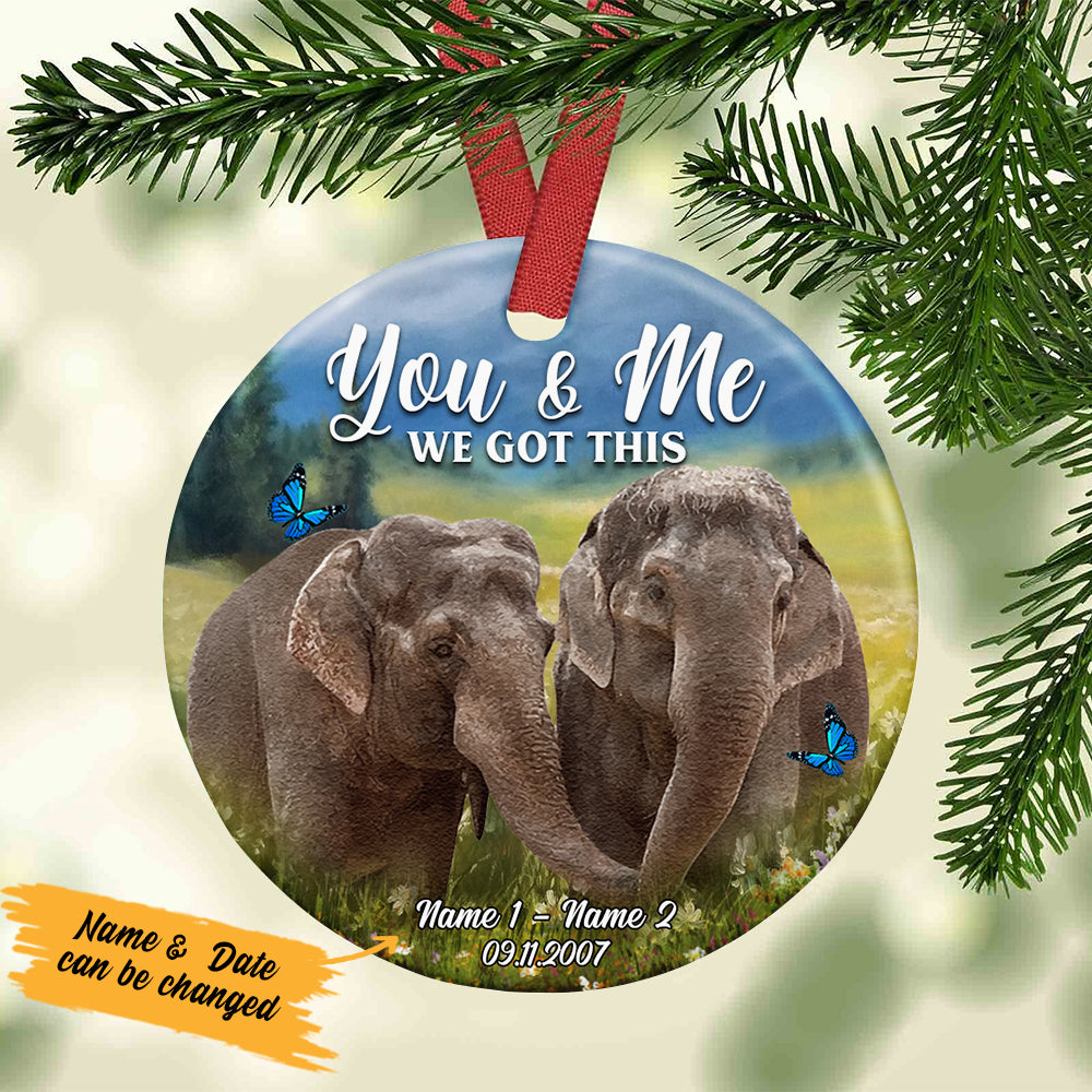 Personalized Elephant Couple  Ornament Sb162 85O57